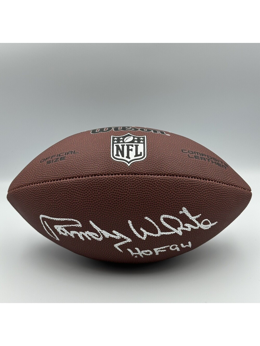 Randy White Signed Wilson NFL Football HOF 94 Inscription Schwartz Cowboys